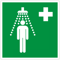 Rettungszeichen Notdusche nach ISO 7010 (E012) / ASR A1.3