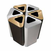 Design-Abfallbehälter PURE ELEGANCE 60 Liter mit Deckel und Piktogramm