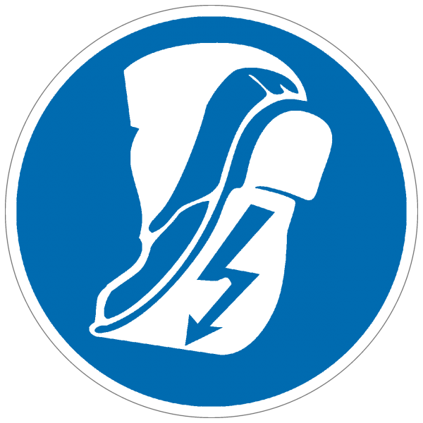 Gebotszeichen Leitfähiges Schuhwerk tragen