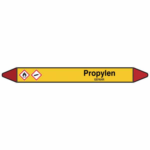 Brady Rohrmarkierer mit Text Propylen - GEFAHR