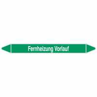Brady Rohrmarkierer mit Text Fernheizung Vorlauf