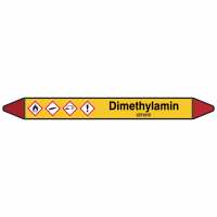 Brady Rohrmarkierer mit Text Dimethylamin - GEFAHR