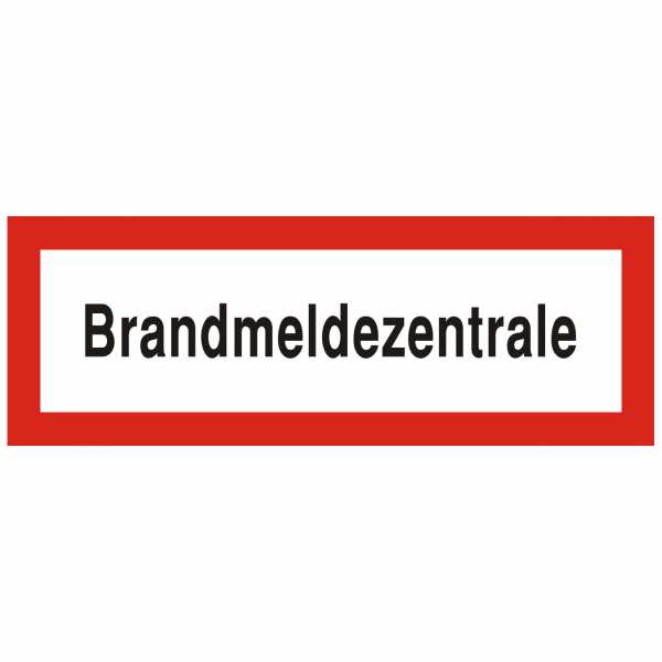 Brandschutzschild mit Text Brandmeldezentrale