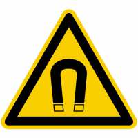 Warnzeichen Warnung vor magnetischem Feld nach BGV A8 (W13)