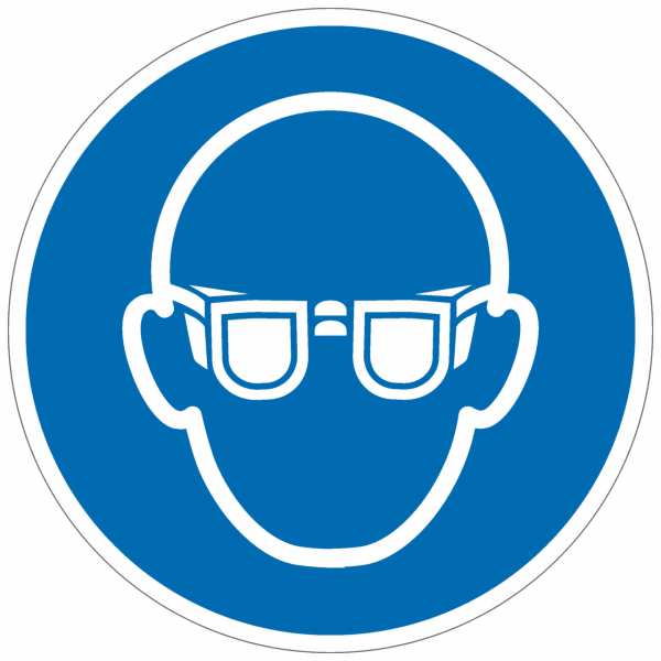 Gebotszeichen Augenschutz benutzen nach ISO 7010 (M004)