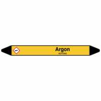 Brady Rohrmarkierer mit Text Argon - ACHTUNG