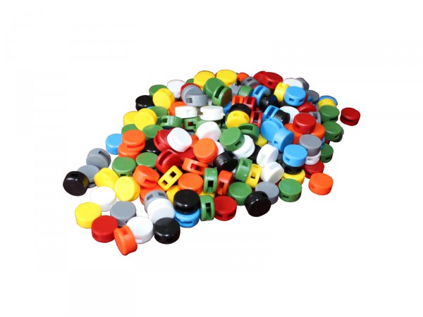 Kunststoffplomben 12 mm - 100 Stück, Farbe nach Wahl