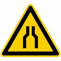 Warnzeichen Warnung vor Engstellen nach BGV A8 (W31)