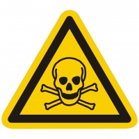 Warnzeichen Warnung vor giftigen Stoffen nach ISO 7010 (W016)