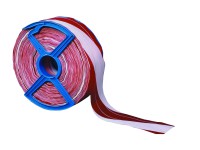 Absperrband - fadenverstärkt - rot-weiß, 250 m