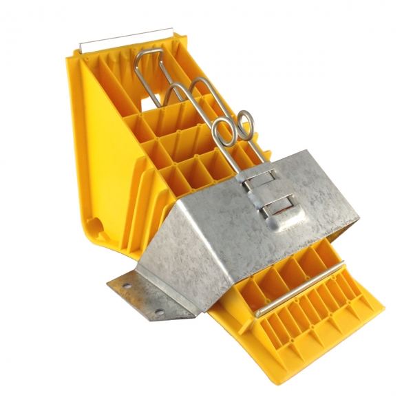 Unterlegkeil NG 46, Kunststoff gelb, wahlweise mit Metallhalterung