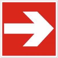 Brandschutzzeichen Richtungsangabe links/rechts nach BGV A8 (F01)