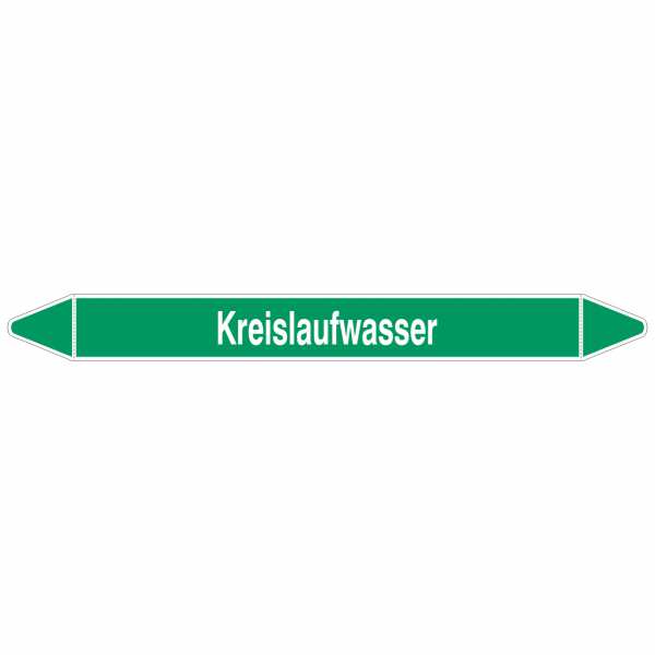 Brady Rohrmarkierer mit Text Kreislaufwasser