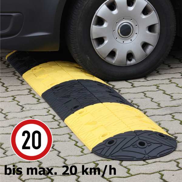 Fahrbahnschwellen bis 20 km/h aus Hartgummi