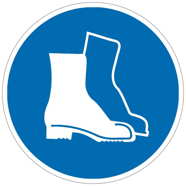 Gebotszeichen Fußschutz benutzen nach BGV A8 (M05)