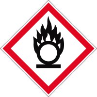 Gefahrensymbol Flamme über Kreis GHS03